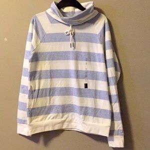 Cowl Neck Stripped Long Sleeve Sweater